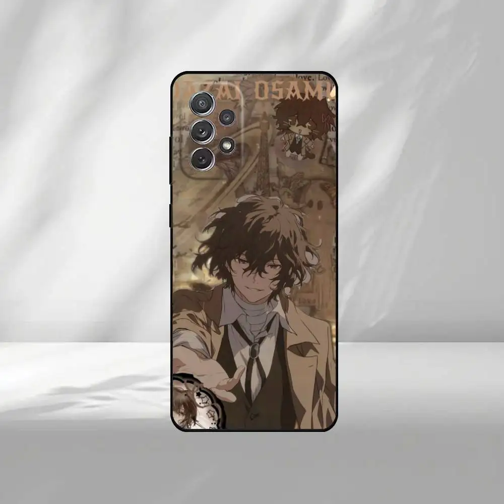 เคสโทรศัพท์ลายอนิเมะ Bungo Stray Dogs ตัวละคร Dazai Osamu สำหรับ Samsung S25,S24,S21,S22,S23,S30,Ultra,S20,Plus, วัสดุแบบนิ่ม สีดำ