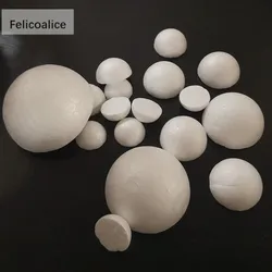 2/2.5/3/4/5/6cm Modelling Polystyrene Styrofoam Foam Half Round Ball Spheres Crafts DIY Party Wedding Balls Decoration Supplies