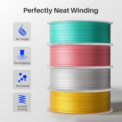 ELEGOO Silk PLA нить 1.75 мм двухцветная 1 кг глянцевая  для 3D-принтеров