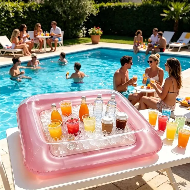 YSUN-Inflatable Pool Bar BBQ, Picnic, Camping, Beach Outdoor Supplies Yellow