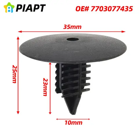 20X OE # 7703077435 Fermo in cotone isolante per cofano con clip in plastica per Renault Mercedes-Benz