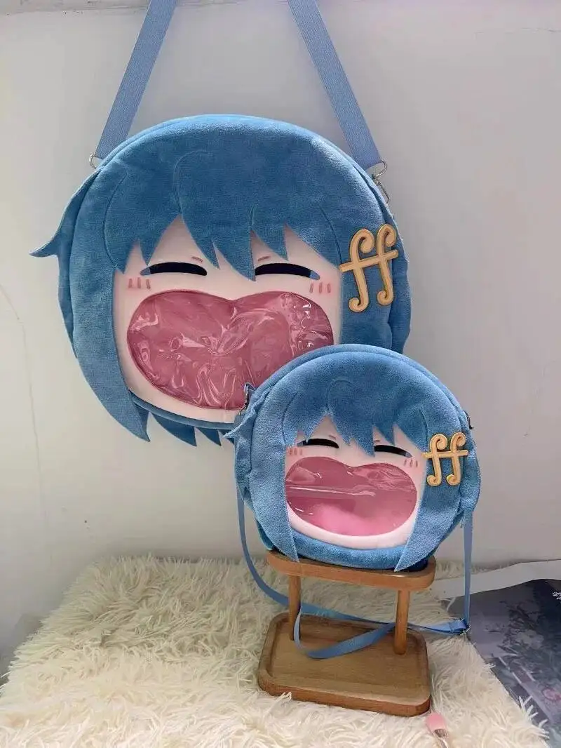 

Puella Magi Madoka Magica Cosplay Miki Sayaka Transparent Campus Student Zipper Cartoon Backpack Messenger Shoulder Bag