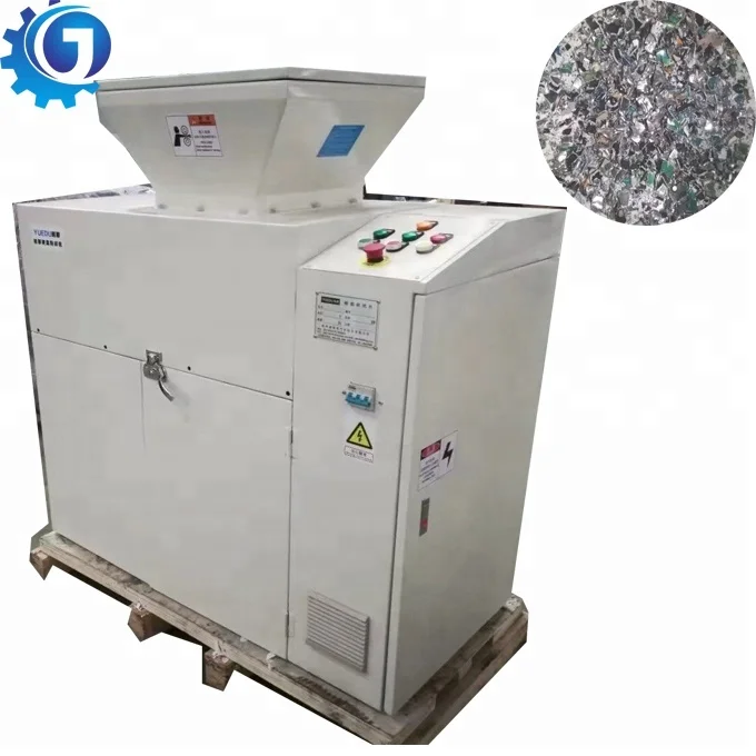 IC Chip Hard Drive Shredder Double Shaft Automatic Motor External Portable