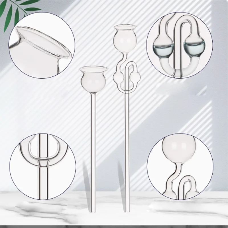 Glass safety funnel double ball long neck straight shape to make carbon dioxide reduction experiment funnel