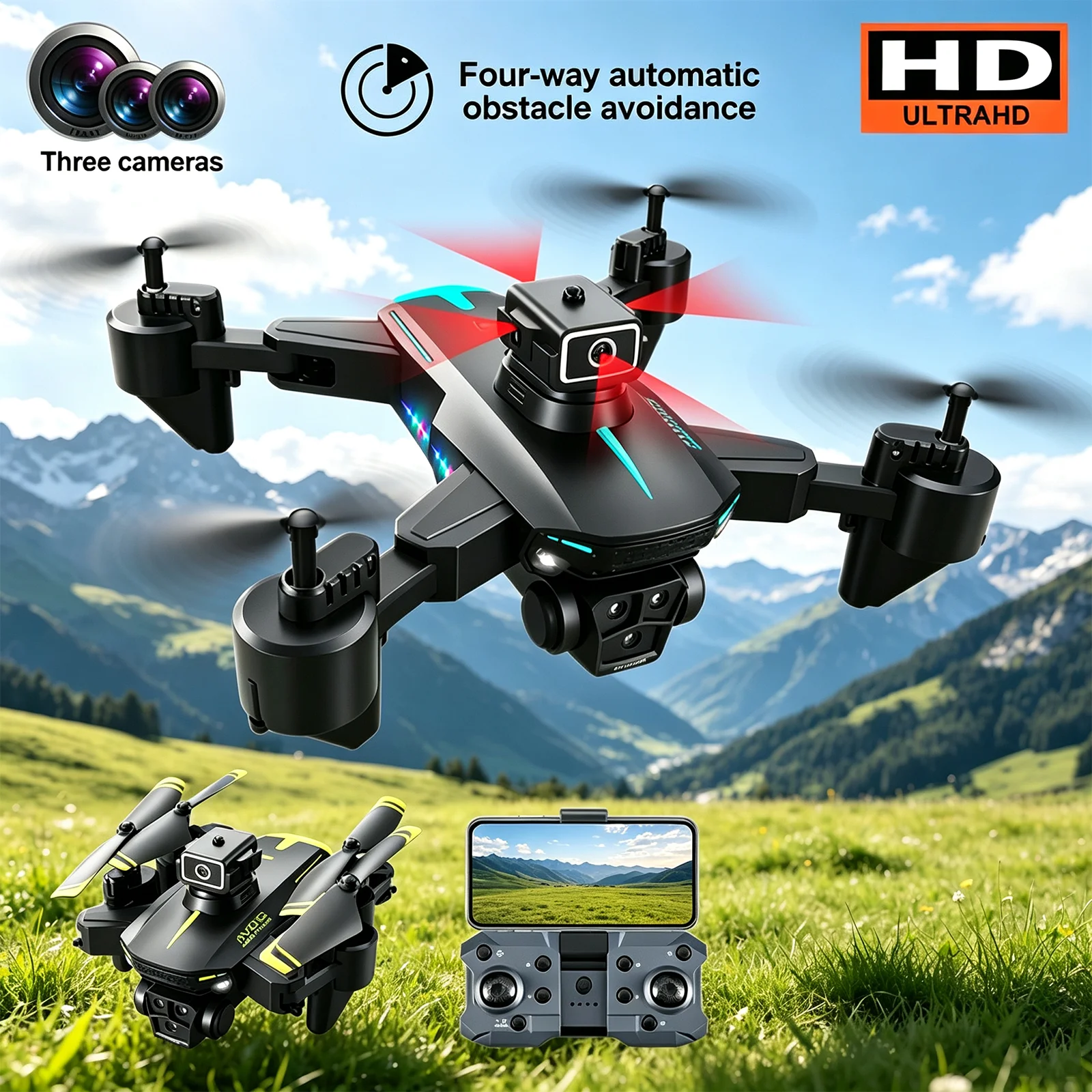 2026 New KY605s RC Drone 8K Profesional HD Camera Security UAV Obstacle Avoidance Optical Flow Positioning Foldable Quadcopter