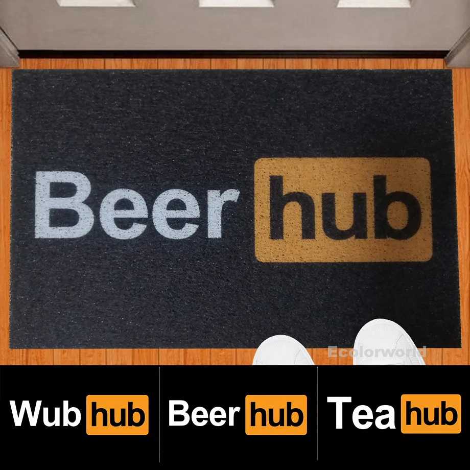 Personalized Hub Doormat Custom Text Entrance Welcome Mat Hallway Doorway PVC Rugs Floor Mats Carpet Dust Proof For Front Door
