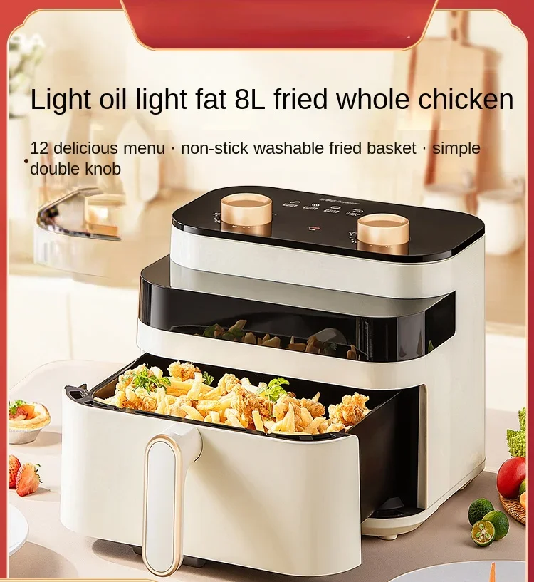 

Intelligent multifunctional and visible large capacity electric french fry electromechanical oven for air fryers