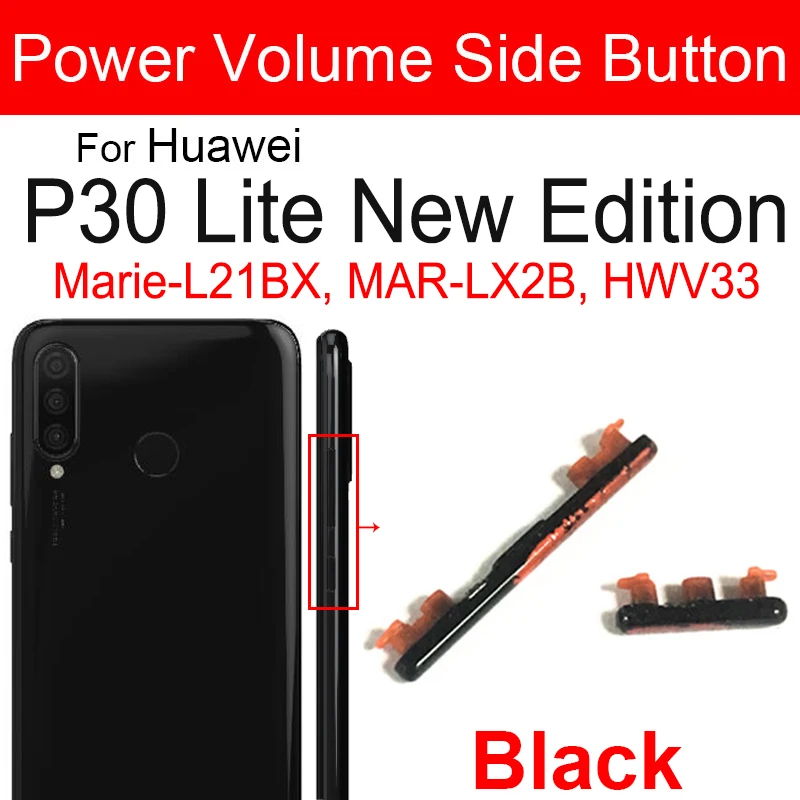 Power Volume Side Button For Huawei P30 P30Pro P30 Lite 2020 Up Down Audio Control Side Keys For Huawei P30pro P30lite Parts