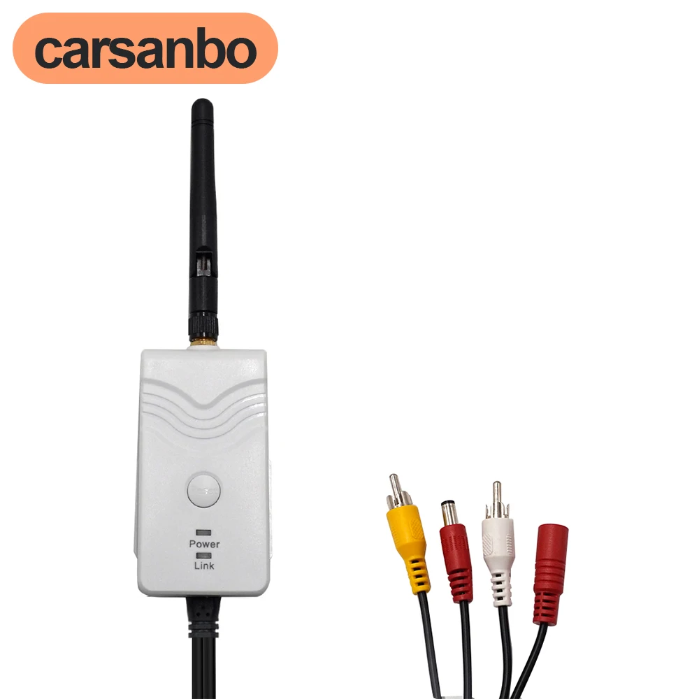 

Carsanbo Wireless Rear/Side/Front View Camera Video Transmitter and Receiver for Car Wifi Transceiver Support Iphone/ Android