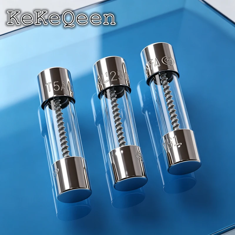 20Pcs/Lot Original and New  5*20mm T5A 50V Time-Lag Glass Fuse 5x20mm 5A Slow Glass Tube Fuse 5mm*20mm