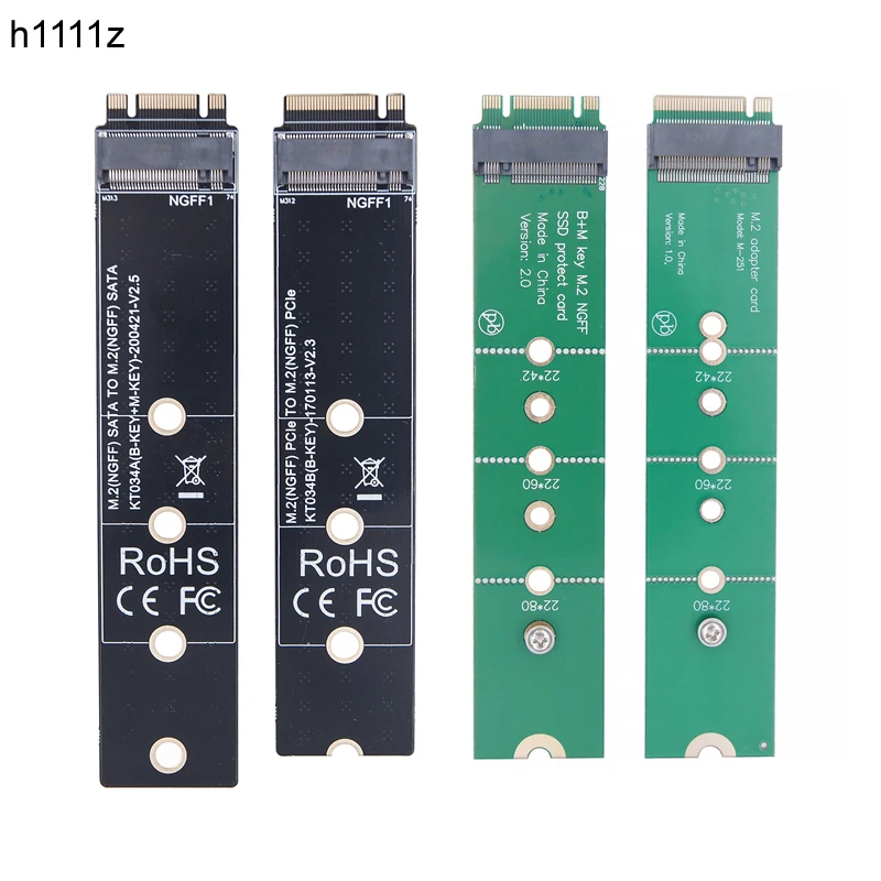 M.2 NGFF NVME AHCI PCIE Interface Riser Card Male to Female M2 SSD Interface Test Protection Card B+M/M key Slot Extension Board