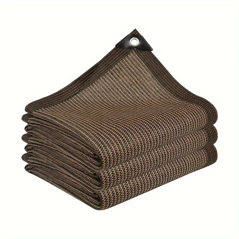 Brown sunshade net, anti-UV awning, greenhouse sunshade net, easy to install, suitable for balconies, courtyards,