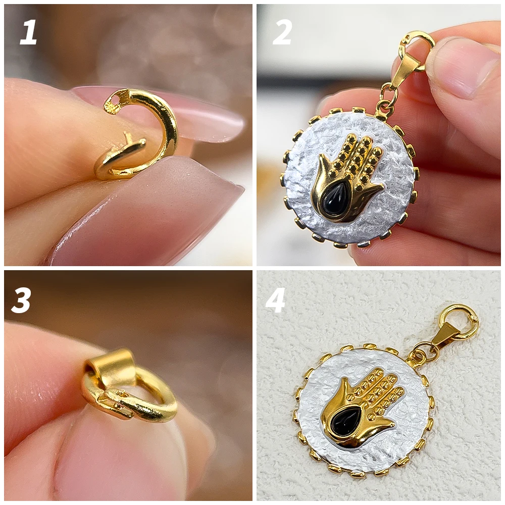 

10-30pcs 18K Gold Plated Copper 5.5/7.5mm Single Loop Open Jump Rings Split Rings Connectors For DIY Jewelry Making Materials