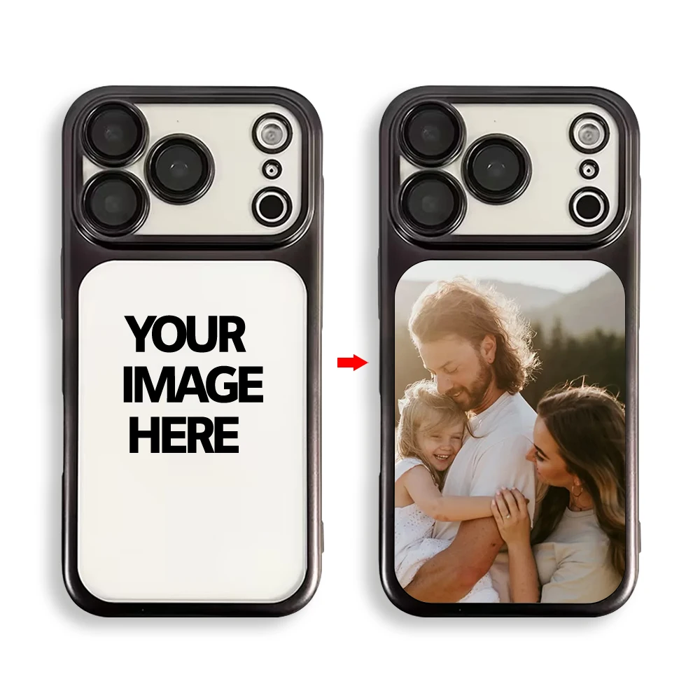 Luxe Matte Hard PC Ultra Dunne Case voor iPhone 17 Pro Max 16 15 14 13 met Camera Film Bescherming en Gepersonaliseerde Foto's