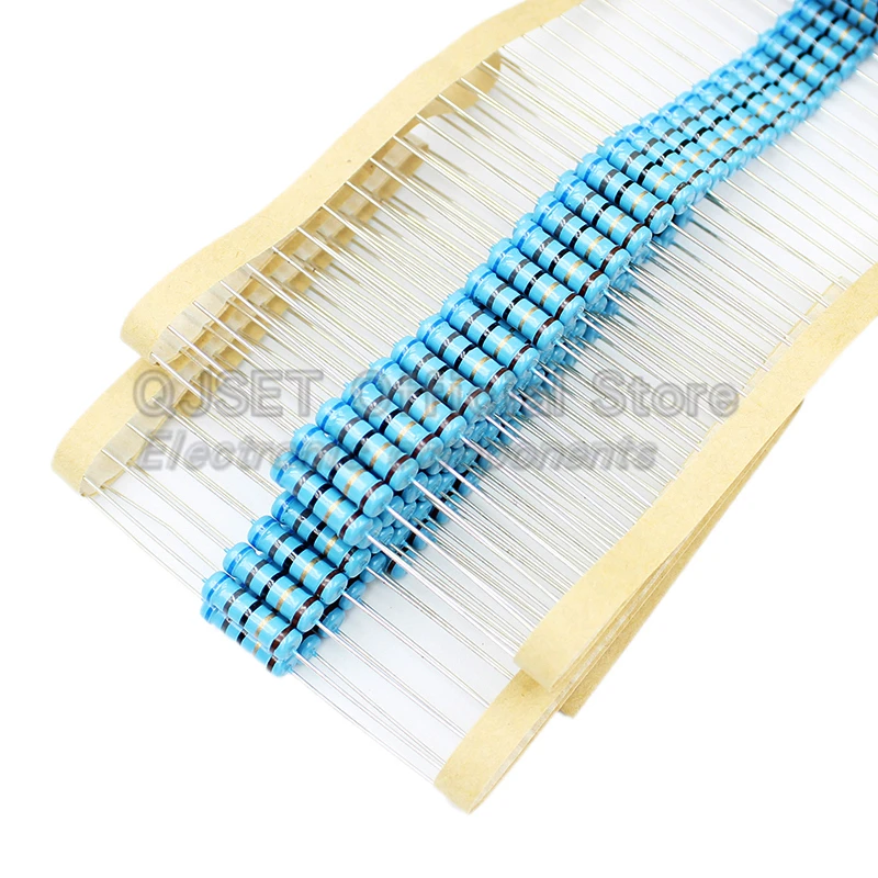 20 個 2 ワット金属皮膜抵抗器 1% 10 47 100 22 470 オーム 1K 4.7K 10K 22k 47K 100k 200k 510k 470k 910k 1M オーム 5 カラーリング抵抗器