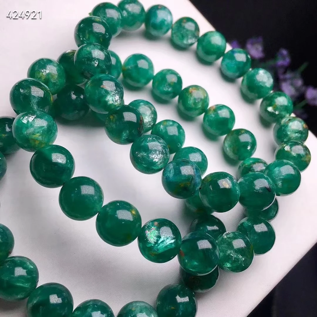 Natural Green Emerald Round Beads Bracelet 9mm 10mm 11mm Gemstone Women Men Green Emerald Fashion Rare Jewelry AAAAAAA