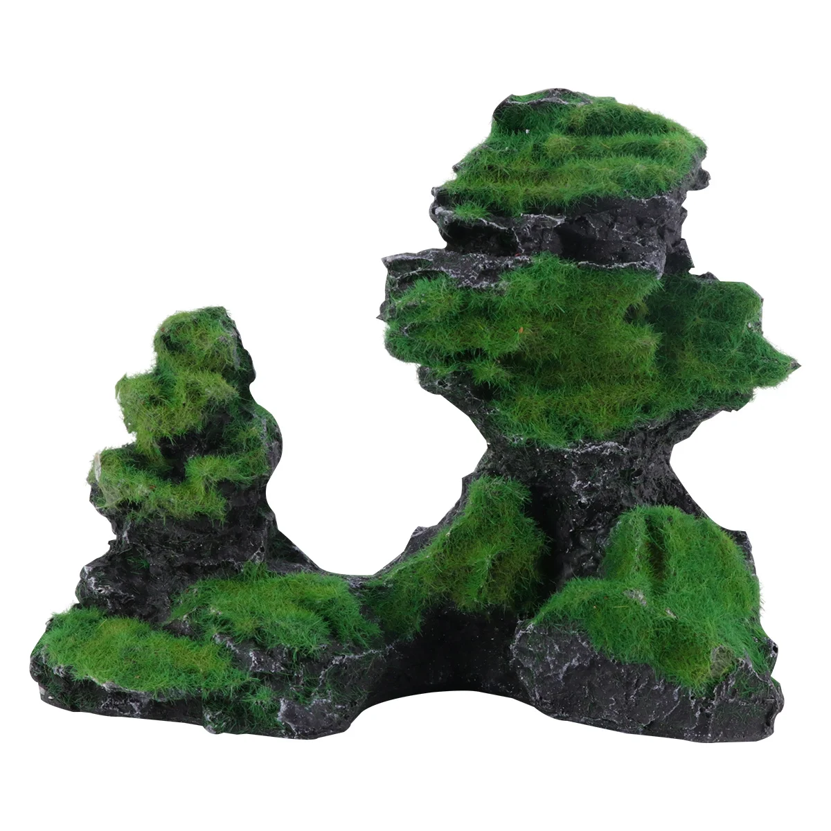 

1pc Simulated Decor Resin Fake Rock Landscape For Aquarium Crab Hiding Cave Freshwater Office