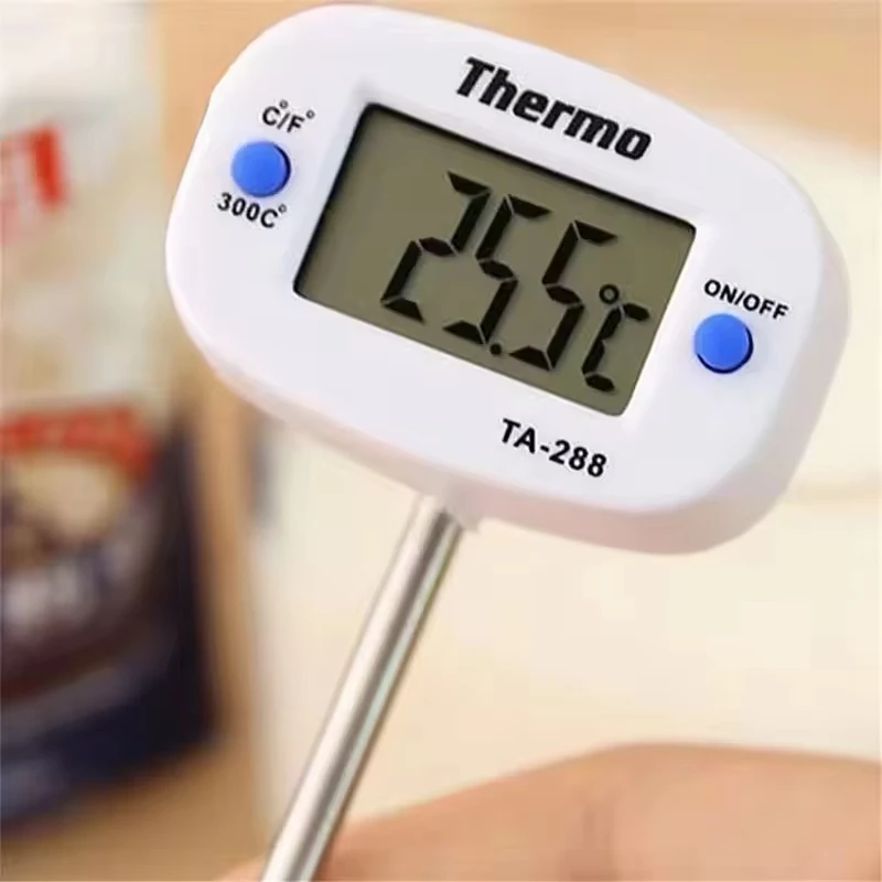Digital Food Thermometer Electronic Probe with LCD Display for Kitchen Baking Cooking & Grill Liquid Temperature Meter Tool