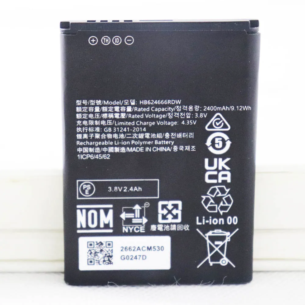 Akumulator HB 624666 RDW 2400mAh dla Huawei E5576-820 4G LTE WIFI Router Modem Hotspot Battery