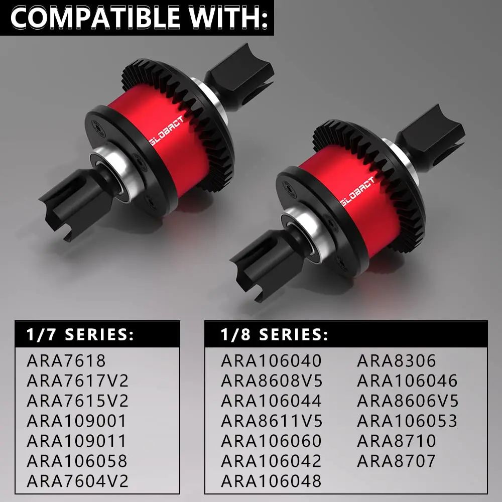 GLOBACT Steel 43T Differential Active F/R Input Gear for Arrma 1/7 Felony Limitless Infraction Fireteam Series Upgrades Parts