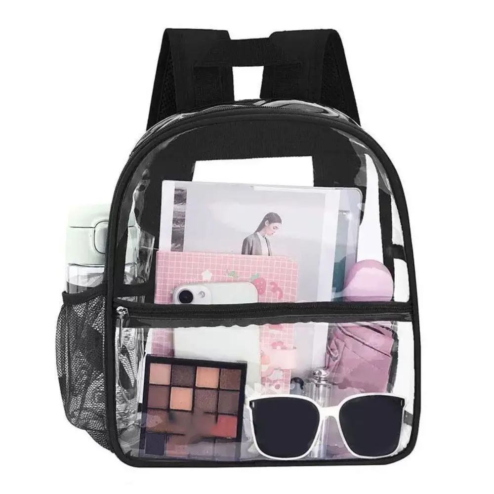 

Прозрачный рюкзак из ПВХ с регулируемыми ремнями, водонепроницаемый видимый рюкзак, повседневный школьный рюкзак большой вместимости для работы