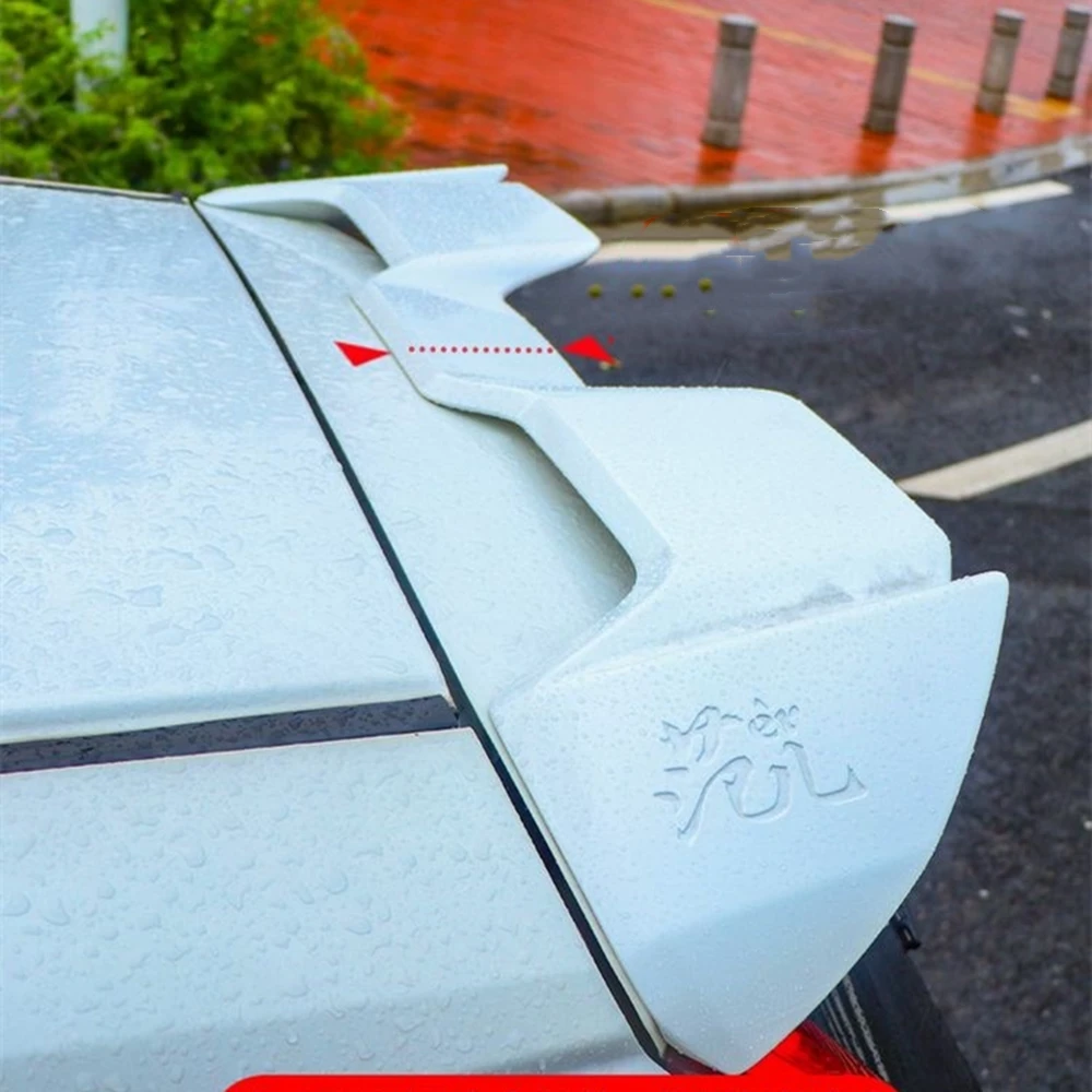 YOFER Rear Spoiler Roof Wing For Honda Fit Jazz GK5 Hatchback 2014-2019 Car Rear Tail Fin Tailgate Lid Trunk Lip Guard Board