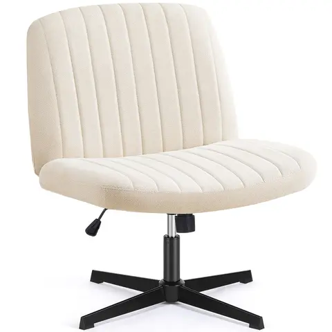 जेएचके क्रॉस लेग्ड ऑफिस लिविंग रूम रॉकिंग गेमिंग चेयर आर्मलेस वाइड डेस्क एडजस्टेबल स्विवेल फैब्रिक टास्क वैनिटी होम ऑफिस top 6 best sales आरामकुर्सी - №1