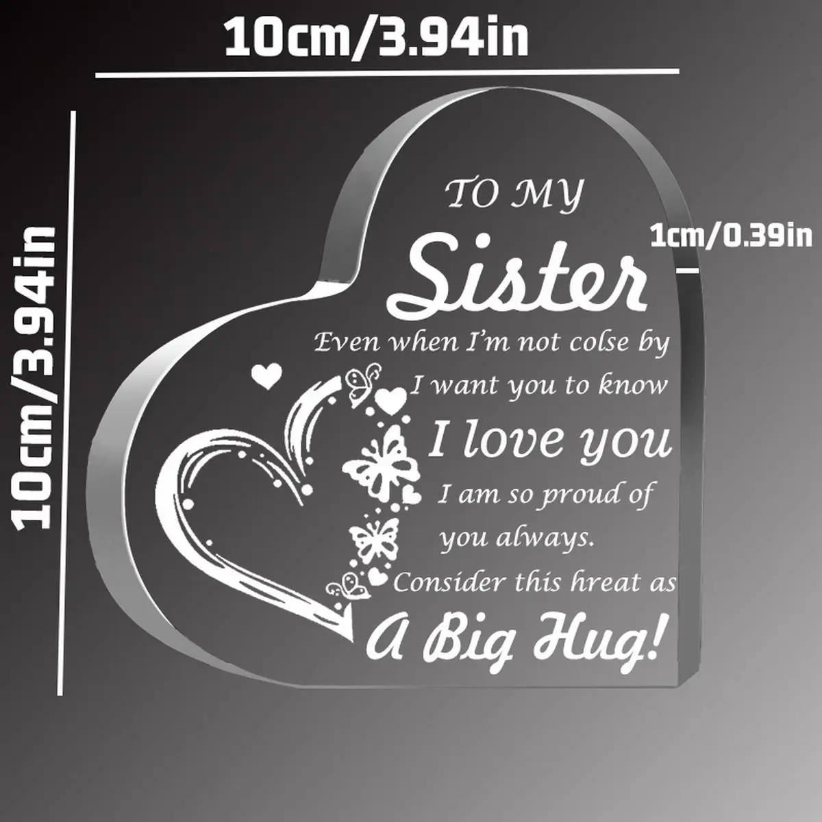 Gifts for Sisters from Sisters Brother, Gifts for Sisters on Birthday Graduation Christmas,Acrylic puzzle Tabletop