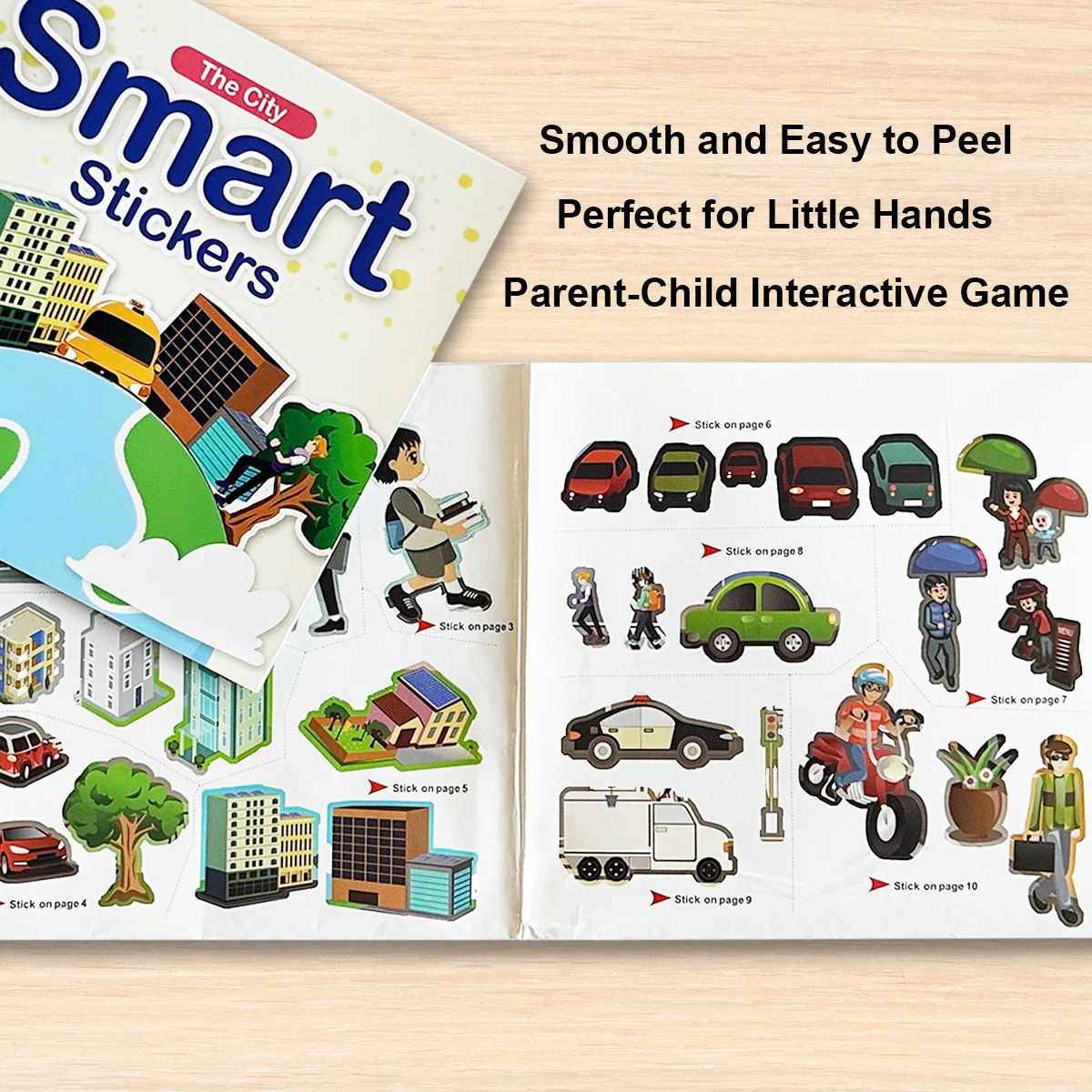 Busy City Explorers: Moving Paper Crafts Sticker Book for Kids’ Fine Motor Skills