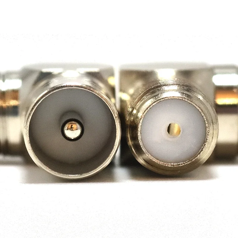 1/5/10PCS 90 Degree Right Angled Cable Connector TV Aerial RF Coaxial F Female to TV Male Plug to Female Socket