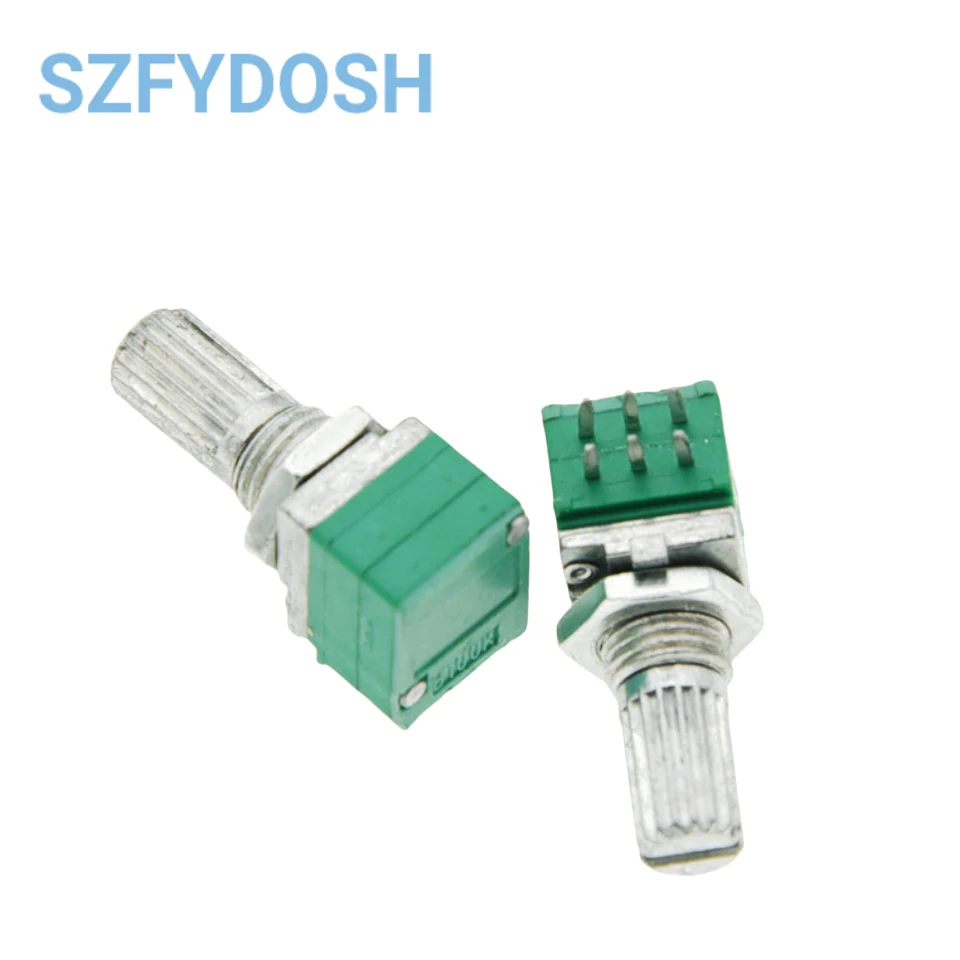 5pcs/lot Special Audio Amplifier High Precision 10% Double Potentiometer RK097G 20K 50K 100K Handle Length 15MM Flower Axis