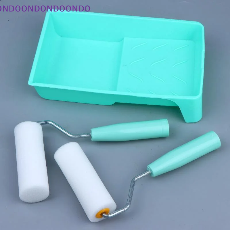 Mini White Foam Paint Roller Sleeves Durable Sponge Rollers Even Coating for Art Painting Small Space Renovation
