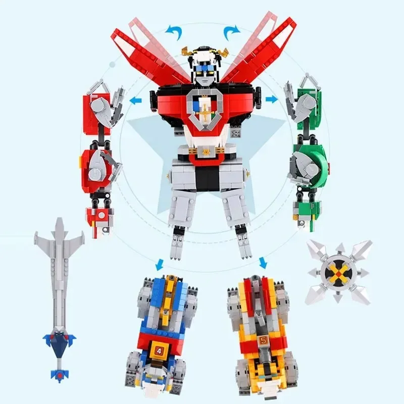 MOC Hot Toys 5w1 Odkształcalny model Voltron Defender Of The Universe DIY 21311 16057 Klocki konstrukcyjne Zabawka Świąteczny prezent urodzinowy