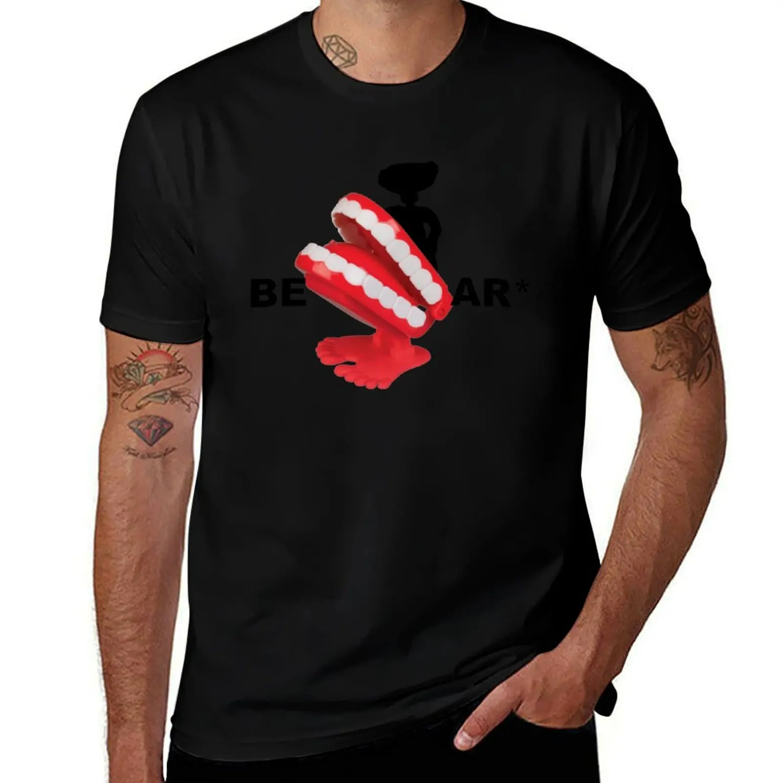 CHATTERING TEETH by BEAR T-Shirt Soft Touch Basic Cotton T-Shirt