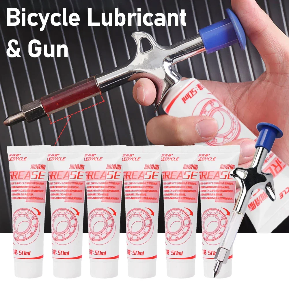 1-6pcs Bike Bicycle Grease Lubricant with oiling tool MTB Bike Oil Hub Bottom Bracket Headset Fork Flywheel Ball Bearing Grease