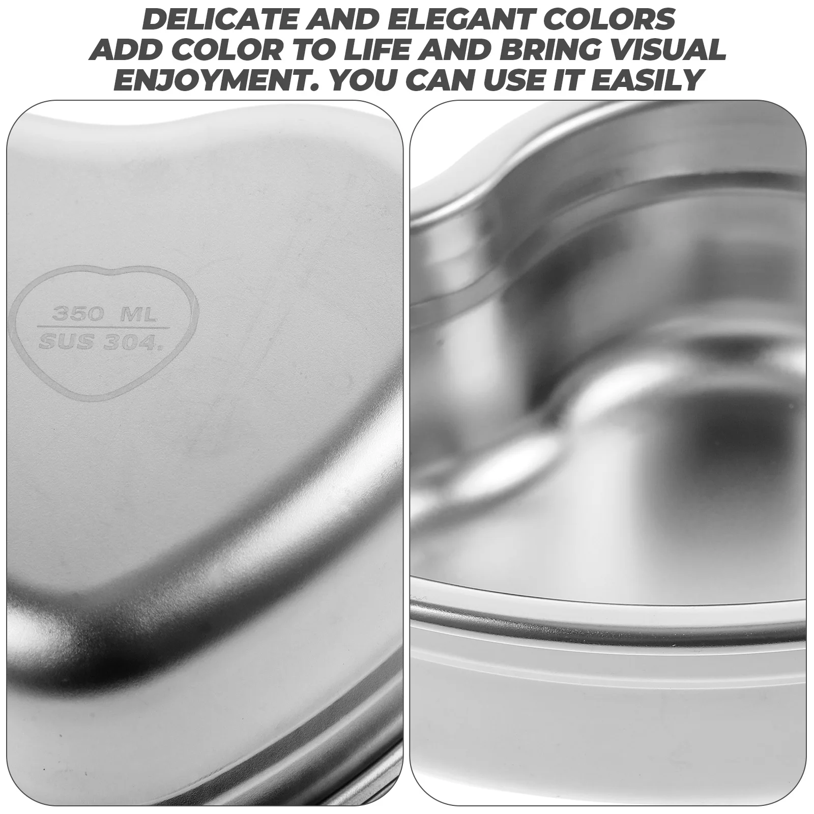 

Creative Stainless Steel Heart Shaped Tray Snack Dessert Serving Plate Bbq Dish Household Kitchen Barbecue Utensil Decorative