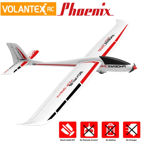 Volantex RC 비행기 글라이더 비행기 모형, 리모컨 배터리 75903 없음, 피닉스 2400, 2400mm, 5CH FPV 윙스팬, EPO 759-3