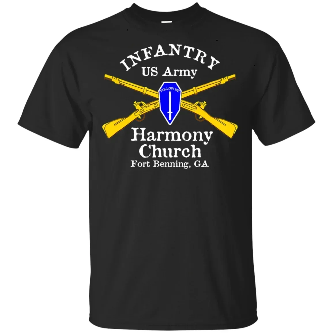 

US Army Harmony Church Fort Benning GA Infantry Military T-Shirt. Summer Cotton Short Sleeve O-Neck Mens T Shirt New S-3XL