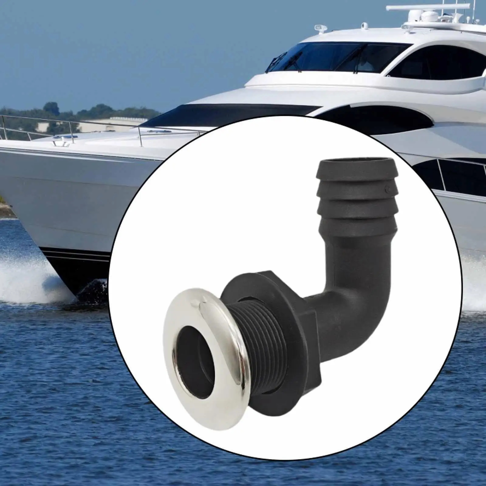 

Надежный морской фитинг: соединитель для труб через корпус из полипропилена, 90-градусный штуцер для шланга, простая в использовании сантехническая деталь для яхт и лодок