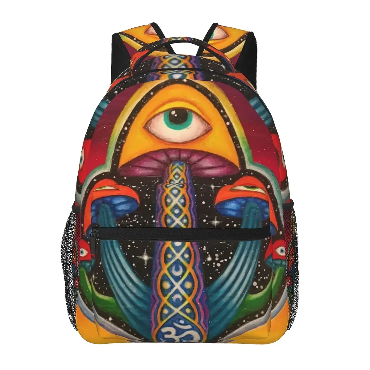 Psychedelic Mushrooms Backpacks Boys Girls Bookbag Children School Bags Cartoon Kids Rucksack Shoulder Bag Large Capacity