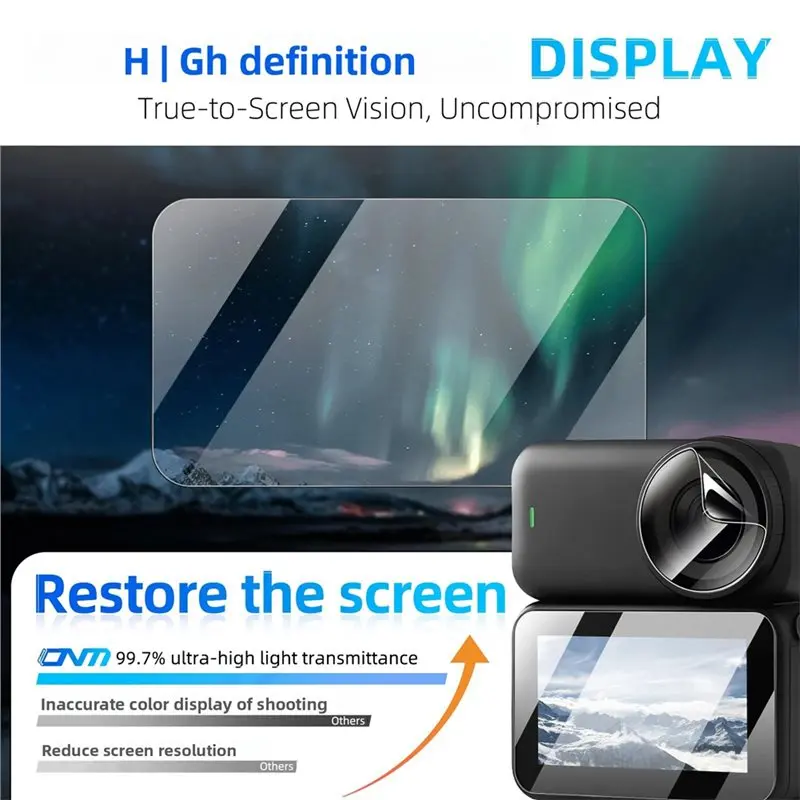 A29F-Für DJI Osmo Nano Kamera 3PCS Screen Protector + Objektiv Film Anti-Scratch Zubehör Set