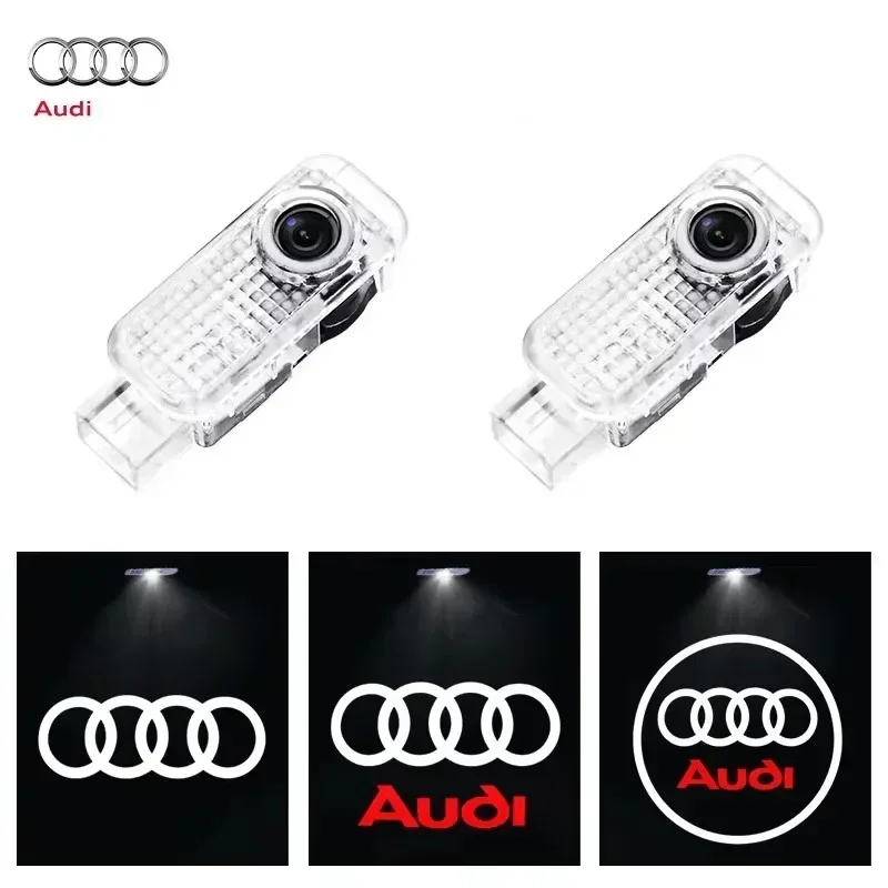 

2PCS Led Car Door logo Welcome Light For Audi A4 B5 B6 B7 B8 B9 A1 A3 8V 8P 8L A6 C7 A5 A7 A8 Q3 Q5 Q7 TT S3 S6 Sline Quattro