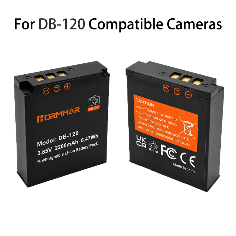 DB-120 Camera Battery Rechargeable Lithium-Ion Replacement Battery Compatible with GR IV GR IV HDF GR IV Monochrome