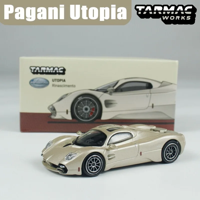 TARMAC WERKT 1/64 Pagani Utopia Rinascimento Legering Motorvoertuig Speelgoed spuitgieten Metalen Model Collectie Jongen Kerstcadeaus