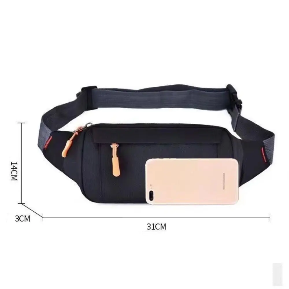 Riñonera de tela Oxford Unisex, bolso de cintura impermeable de poliéster para correr, gimnasio, Fitness