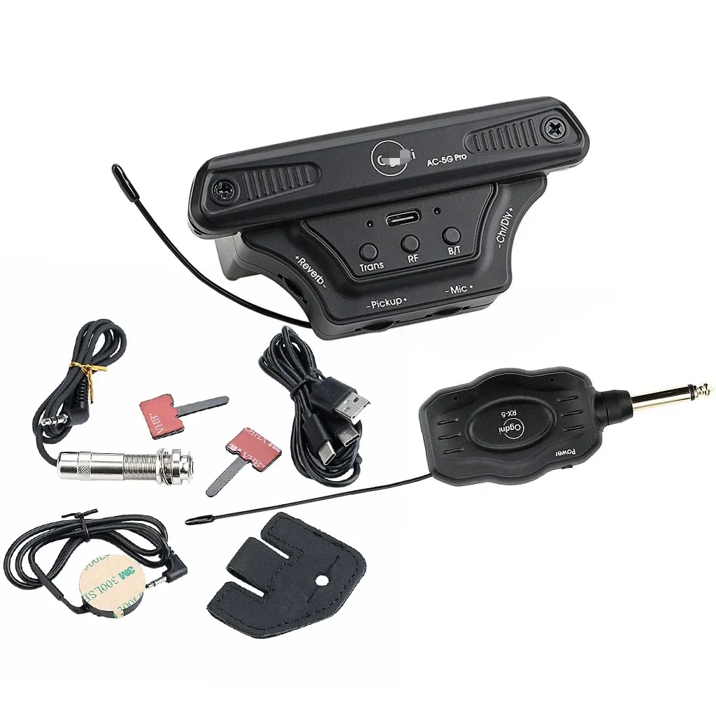 Black AC-5G Guitar Soundhole Pickup - Professional Acoustic Guitar Pickup System with Clear Tone & Easy Installation