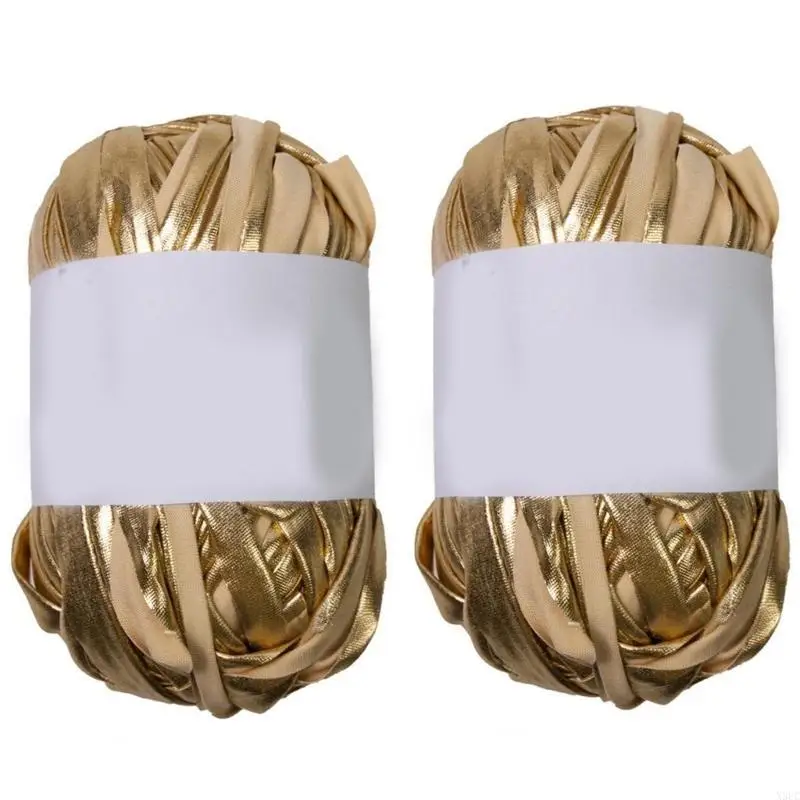 

Металлическая пряжа для футболок, 100 г/рулон, пряжа для вязания крючком, корзина, сумки, украшение дома, 48 ярдов, всего