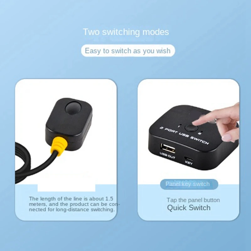 USB Kvmswitcher Adapter KVM Switch For Computer Keyboard Mouse Sharer Controller