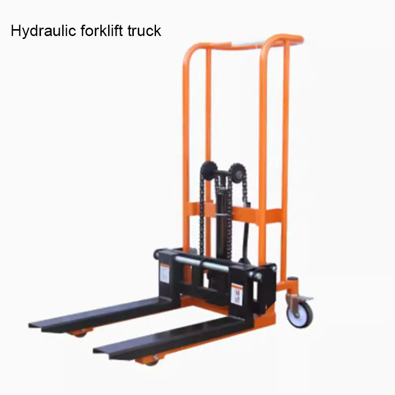 Small Manual Lift Forklift  Handling Small Portable Lift Truck Hand-cranked Stacker