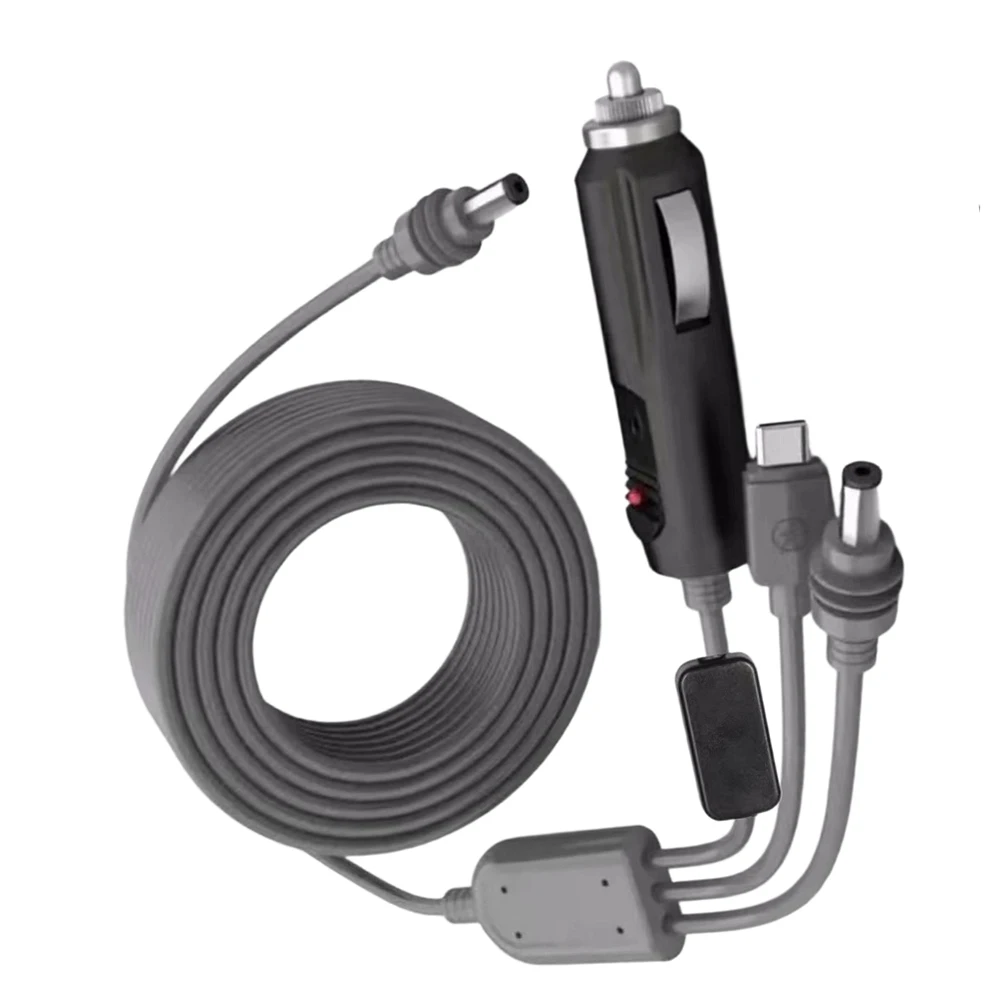 For Starlink-Mini 3-in-1 DC To Type-C/DC Boost Car Charger Cable 30V 2A Power Cord Cable Cigarette-Lighter Replacement Parts